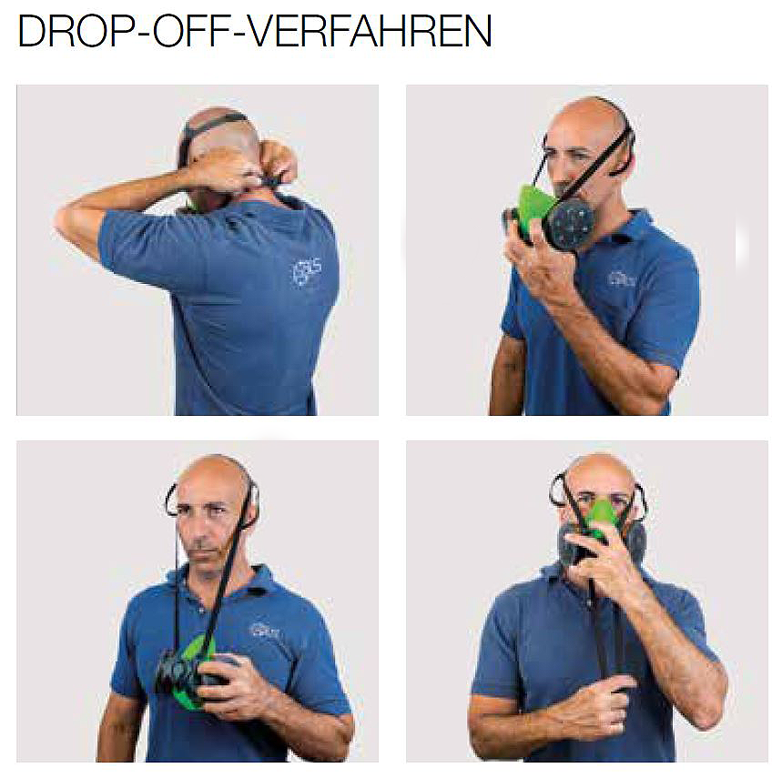 BLS Atemschutzmaske mit Drop-Off-System